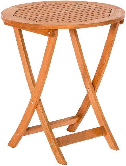 Merxx Klapptisch aus Eukalyptus in Braun, Ø 80 cm, Höhe: 75 cm - Bild 1