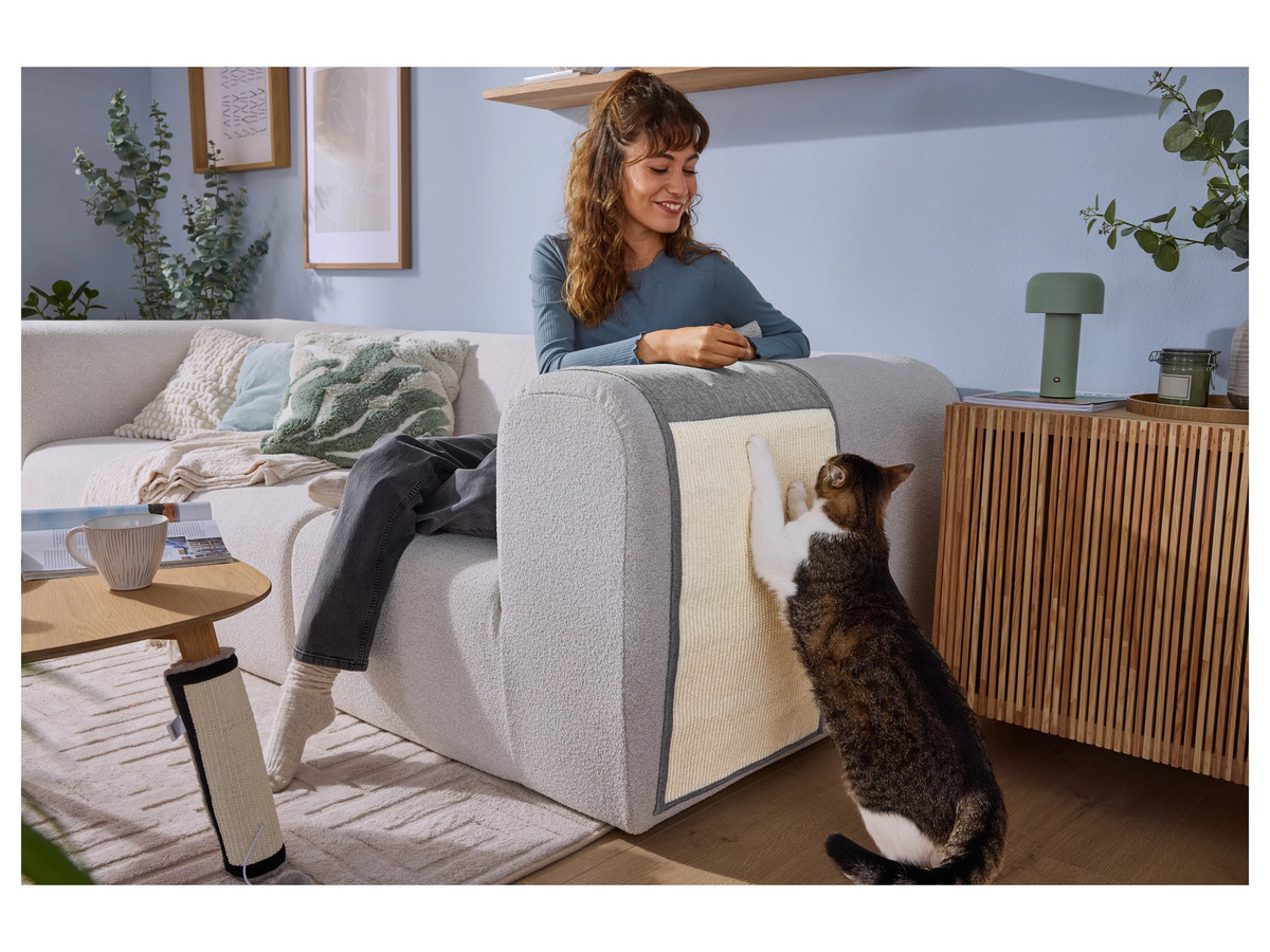 ZOOFARI Kratzmatte für die Wand als Kratzschutz für die Sofalehne aus Sisal und recyceltem Polyester in Grün - Bild 2