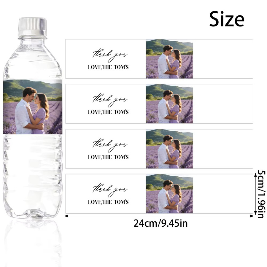 Personalisierte Geschenkanhänger und individuelle Flaschenetiketten von joy-enlife in Weiß für Hochzeit, Verlobung und Heiratsanträge - Bild 3