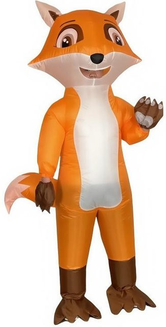QI Event A, Aufblasbares Feiertagskostüm süßer Fuchs Einteiler, orange - Bild 1