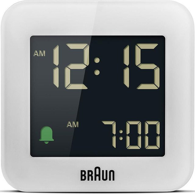 Braun BC08W Klassik digitaler Wecker in Weiß - Bild 1