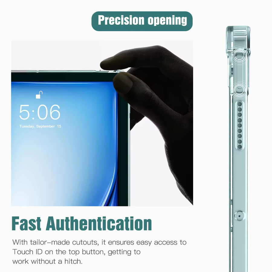 Dadanism Schutzhülle für iPad Air 11 Zoll (M3/M2 2025/2024) mit transparenter Rückseite in Schwarz - Bild 2