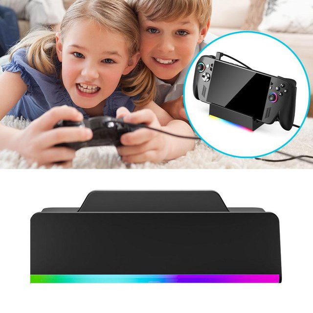 Asus ROG Ally X Universal Expansion Docking Station in Schwarz mit Netzwerk Port und Dual Lüftern für 4K Projektion - Bild 1