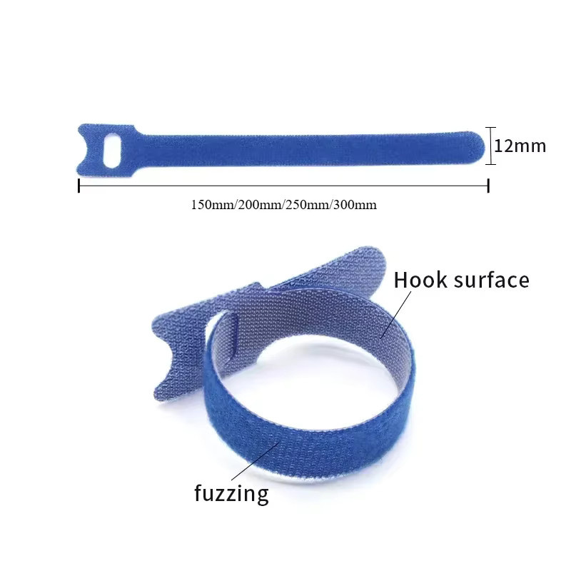 10 Stück lösbare Kabelbinder aus Nylon in Weiß für Kabel-Organizer und Drahtwickel - Bild 2