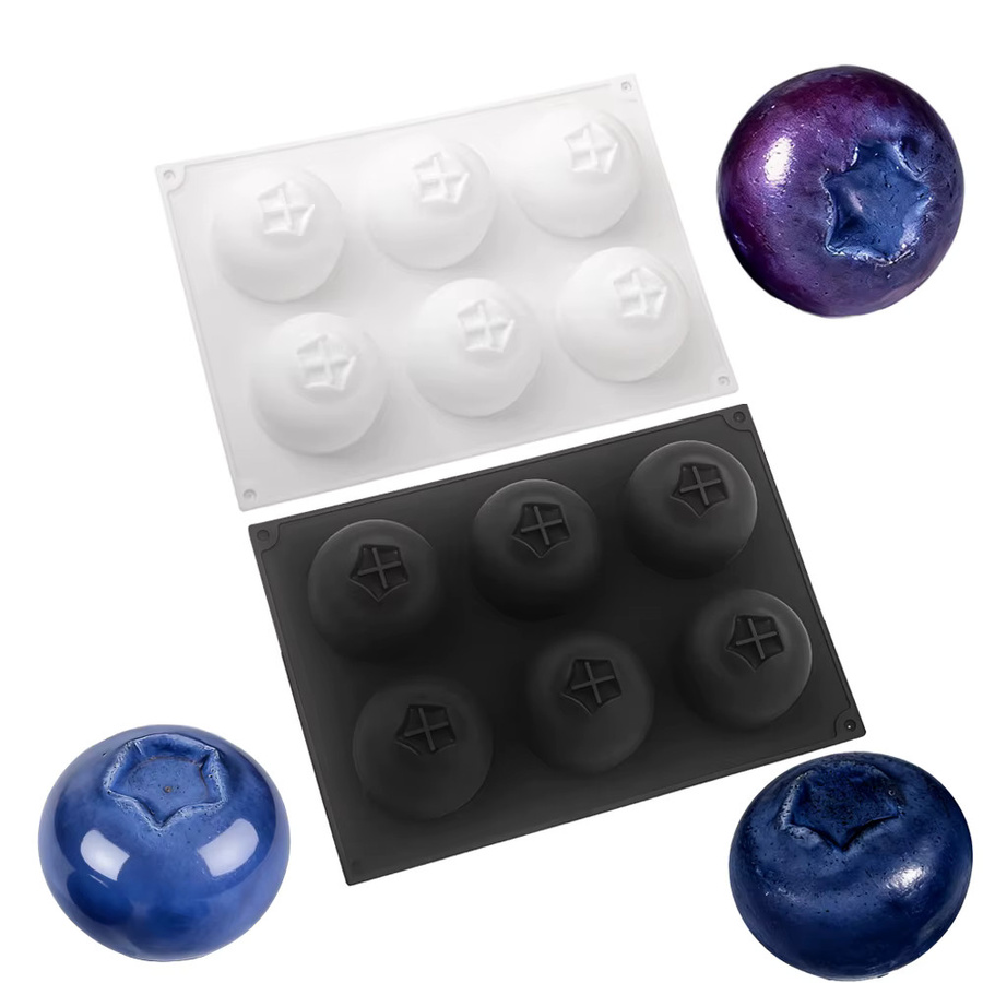 Meibum Silikon Backform für Mousse und Dessert in Blaubeerform mit 6 Hohlräumen - Bild 3