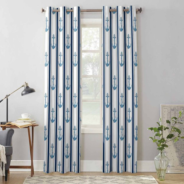 Super Six Semi-transparente Vorhänge aus Polyester für Wohnzimmer und Schlafzimmer, Breite: 135 cm, Höhe: 60 cm - Bild 1