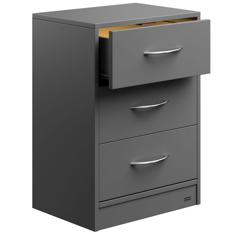Casaria Nachttisch Eloise in Anthrazit mit integrierter LED-Beleuchtung, B/T/H: 54 x 39 x 28 cm - Bild 2
