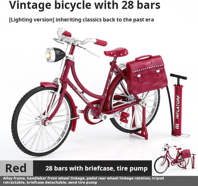 Retro Legierung Druckguss Fahrrad, 1:10 Maßstab, mit Licht, ab 14 Jahren - Bild 1