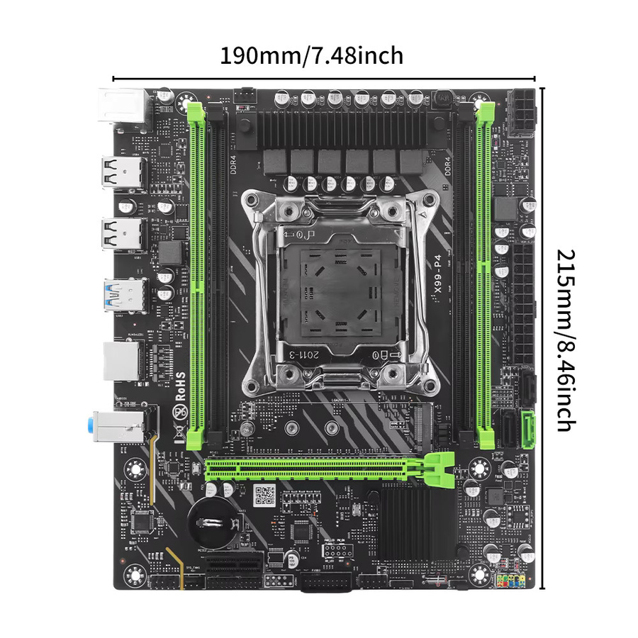 SOYO White X99 Motherboard Kit mit E5-2680 V4 CPU, 16GB DDR4 RAM und C612 Chipsatz, LGA2011-3, M.2 NVMe, Farbe: Weiß/Schwarz - Bild 2