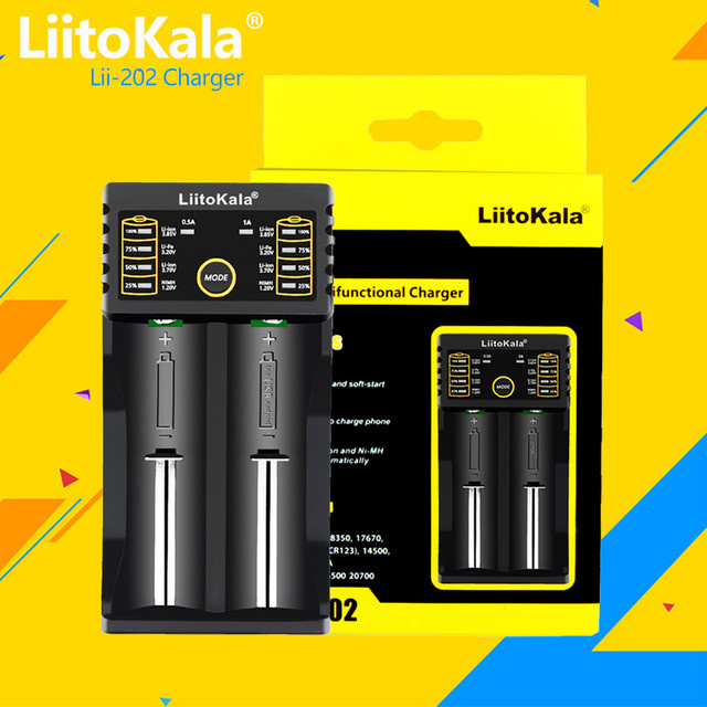 LiitoKala Smart-Ladegerät für 18650 21700 26650 Li-Ion LiFePO4 Ni-MH AA AAA Akkus in Schwarz - Bild 1