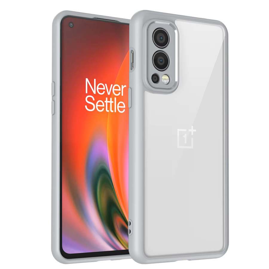 OnePlus Nord2 Schutzhülle aus Silikon mit matter Rückseite und Luftpolster-Technologie, transparent/blau, passend für DN2101 und DN2103 - Bild 2