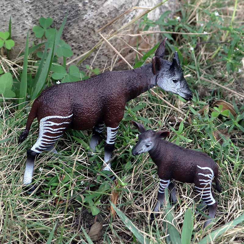 Oenux Afrikanische Wildtiere Okapi Gnu Actionfigur PVC ab 3-6 Jahren - Bild 3