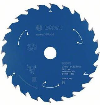 Bosch Expert Wood Kreissägeblatt mit 24 Zähnen, Durchmesser: 160 mm, Breite: 20 mm - Bild 1