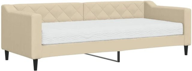 vidaXL Sofa mit Schlaffunktion in Beige mit Stoffbezug, B/T/H: 80 x 200 cm - Bild 1