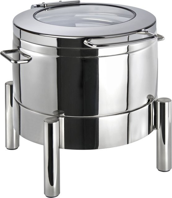 APS Chafing Dish PREMIUM rund Silber 10 l B/T/H: 45 x 47,5 x 40 cm - Bild 1