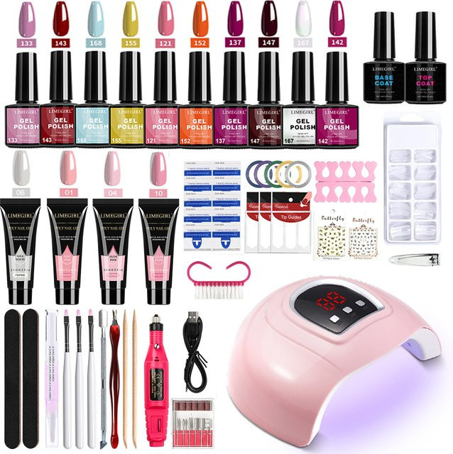 LIMEGIRL Gel-Nagellack-Set mit UV-Nagellampe und Nagelwerkzeug, 8 ml - Bild 1