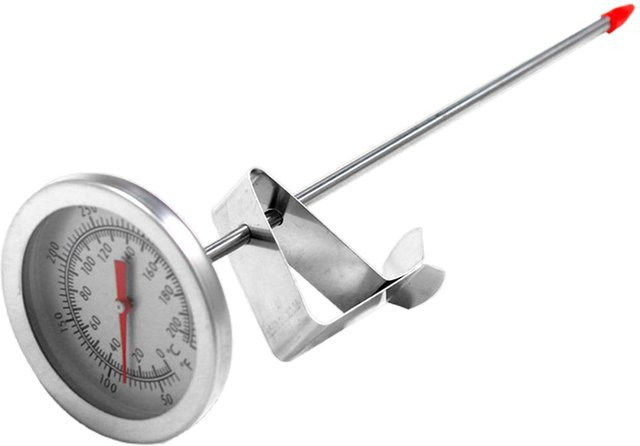 TOMTOP JMS Edelstahl-Bratöl-Thermometer in Grau/Silber für Fritteuse, Pommes frites und Grill - Bild 1