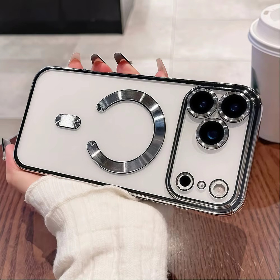 MagSafe Magnetische Handyhülle für Apple iPhone 17 Pro Max, iPhone 17 Pro und iPhone 17 Air, transparente Stoßfänger-Hülle mit galvanisierter Oberfläche - Bild 4