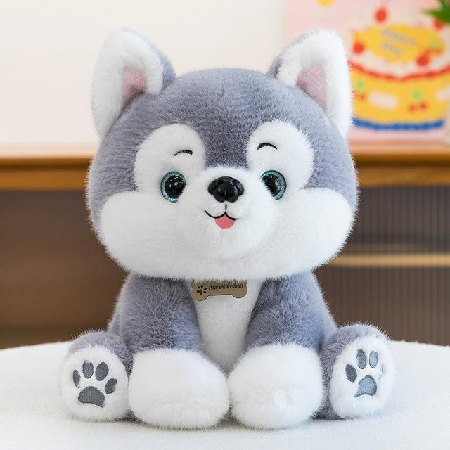 Husky Plüschtier, grau, 22cm - Bild 1