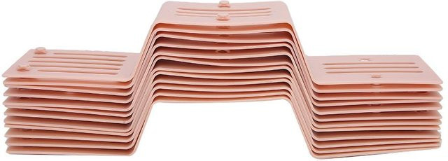 Neoglint Schubladenteiler Set aus Kunststoff, 12 Stück faltbare Aufbewahrungsregale für Unterwäsche in Rosa - Bild 1