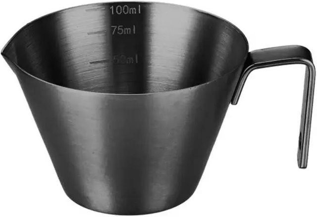 Yiran Furniture Kaffee-Extraktionsbecher aus 304 Edelstahl mit Skala und Milchlöffel, Messbecher für Espresso in Silber, Gold oder Schwarz - Bild 1