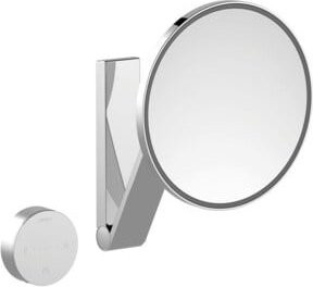 Keuco Kosmetikspiegel iLook_move mit LED-Beleuchtung und Touch-Schalter, rund, Durchmesser: 21,2 cm, Bronze Gebürstet - Bild 1