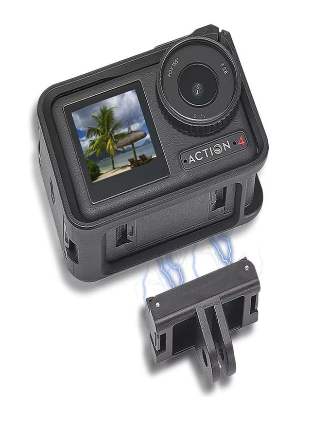 DJI Magnetischer Zwei-Klauen-Adapter mit 1/4 Zoll Gewinde für DJI Action 5 Pro, Action 4 und Action 3 in Schwarz - Bild 2