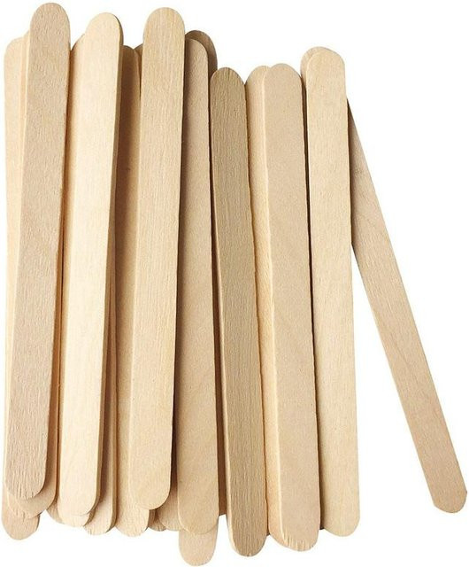 Bastelstäbchen aus Naturholz von DYNAZENO in Beige, 100 Stück, B/T/H: 11,4 x 1 x 0,2 cm - Bild 1