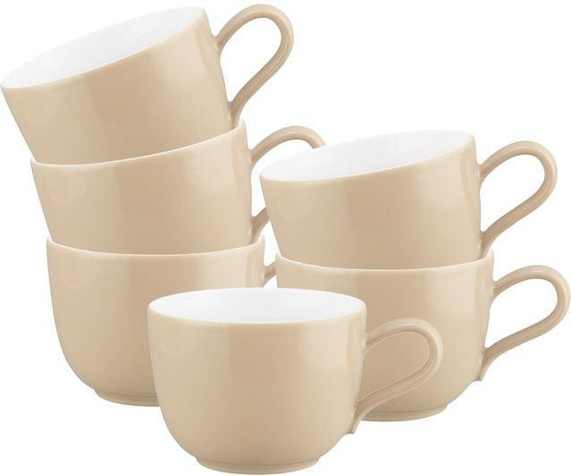 Seltmann Weiden Kaffeetassen Liberty Pure Colors Beige 6er Set 260 ml - Bild 1