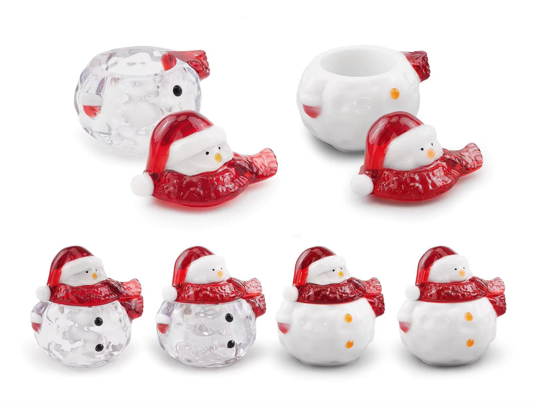 UDOCOOL Silikonform Schneemann für DIY Weihnachts-Aufbewahrungsboxen aus Harz oder Beton in Weiß und Rot - Bild 6