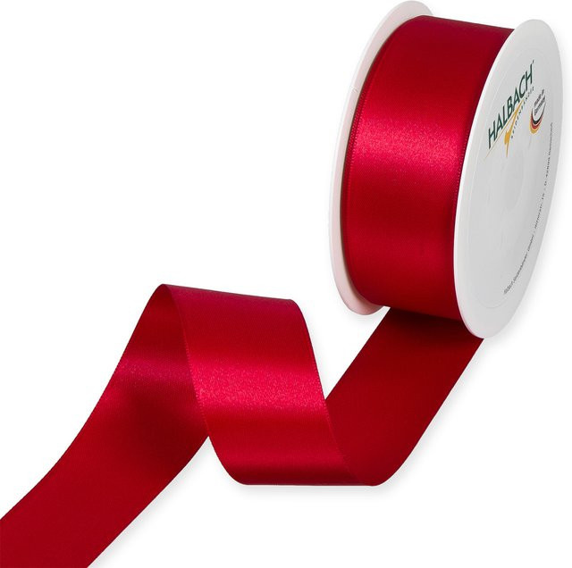 Halbach Satinband aus Polyester in Rot - Bild 1