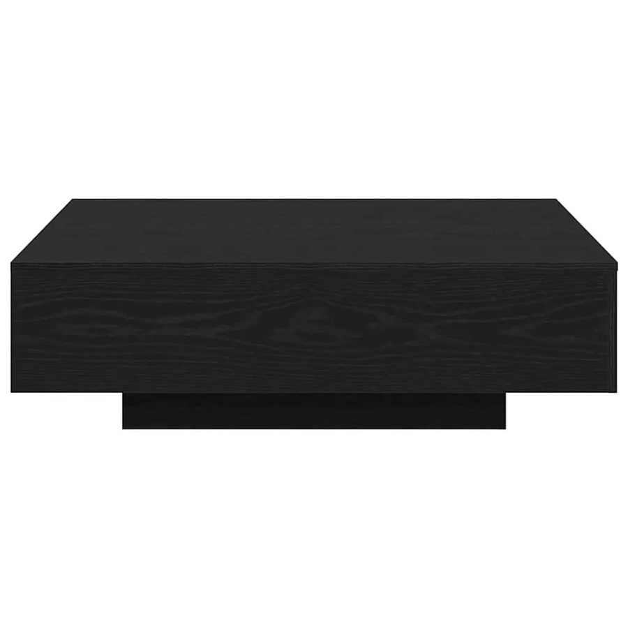 vidaXL Couchtisch in Schwarz und Eichen-Optik, modern und quadratisch, B/T/H: 100 x 100 x 31 cm - Bild 2