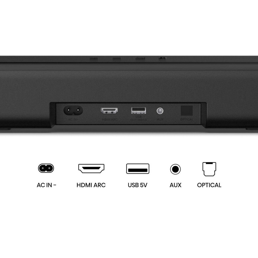 Hisense Soundbar HS1000 in Schwarz mit Bluetooth, HDMI, Optisch, USB-A und 3,5 mm Klinke - Bild 2