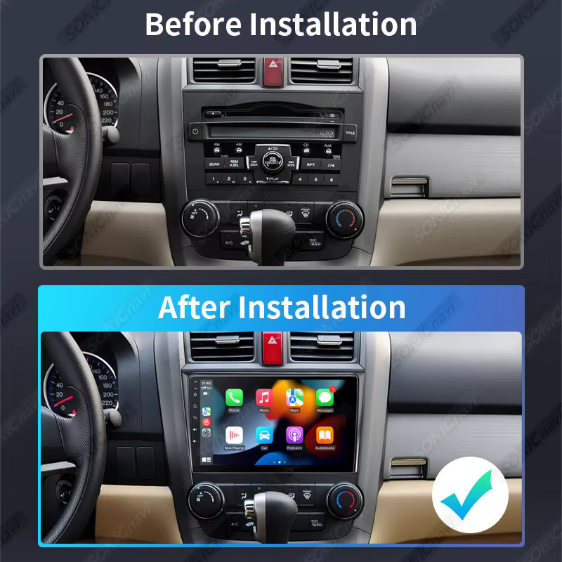 Akamate 9 Zoll Android Autoradio 2 Din Universal Multimedia Player mit Bluetooth, WiFi und GPS in Schwarz für Nissan Toyota Kia Honda - Bild 2