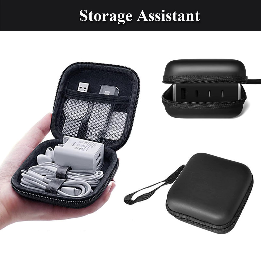 Wasserdichte Reise-Aufbewahrungstasche als Mini-Kabel-Organizer und Ladegerät-Tasche in Schwarz oder Grau - Bild 3