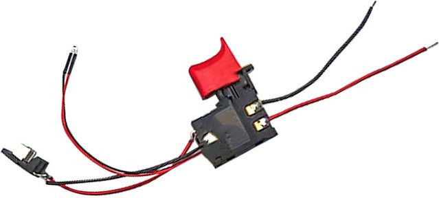 DAZZLEEX Vorwärts- und Rückwärts-Geschwindigkeitsregelschalter für 10,8 V und 12 V elektrische Bohrmaschinen, Auslöseschalter in Rot - Bild 1