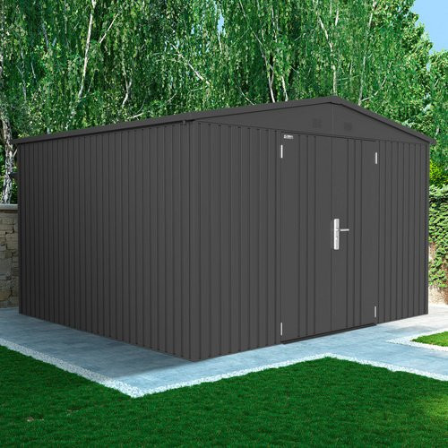 Mr. GARDENER Gerätehaus aus Metall in Grau, B/H/T: 325 x 209 x 300 cm - Bild 1