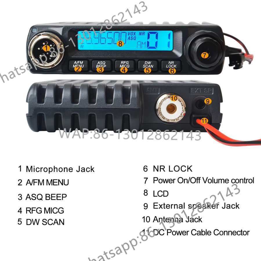 TYT CB Mini Walkie-Talkie Funkgerät in Schwarz mit 40 Kanälen und 4W Leistung für FM/AM Citizen Band 27MHz - Bild 3