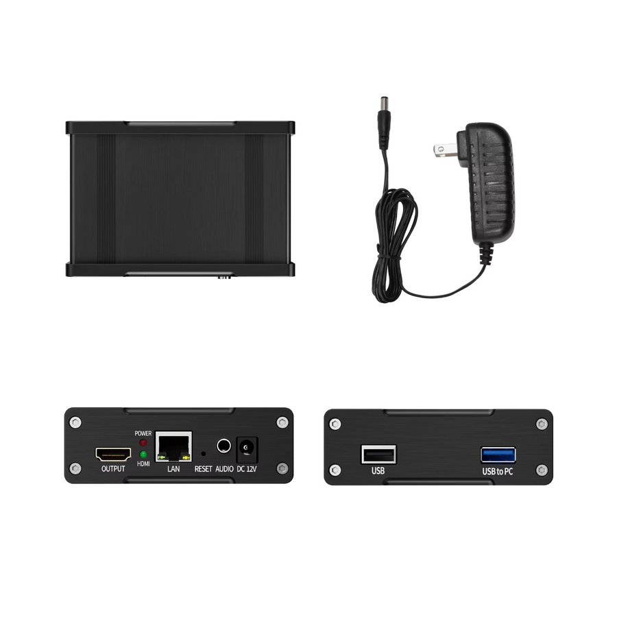 UNISHEEN JM1000-Plus Netzwerk-Stream Video-Erfassungsbox Decoder in Schwarz mit H.265 H.264 RTSP SRT RTMP UDP IP zu HDMI Unterstützung - Bild 3