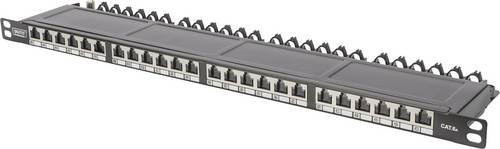 Digitus DN-91624S-SL-EA 24 Port Netzwerk-Patchpanel CAT 6a High Density, Schwarz - Bild 1