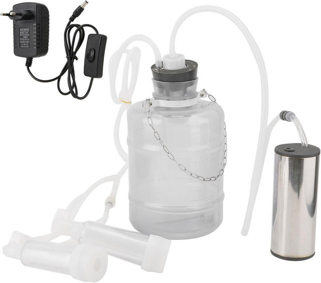 Canaryy Elektrische Melkmaschine für Ziegen und Kühe mit 3L Vakuum-Impulspumpe, transparent - Bild 1
