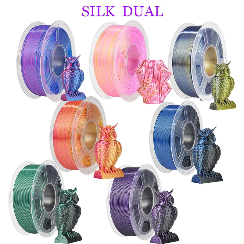 JAYO PLA Plus Seide Filament Regenbogen Multicolor 1,75mm für FDM 3D Drucker - Bild 4