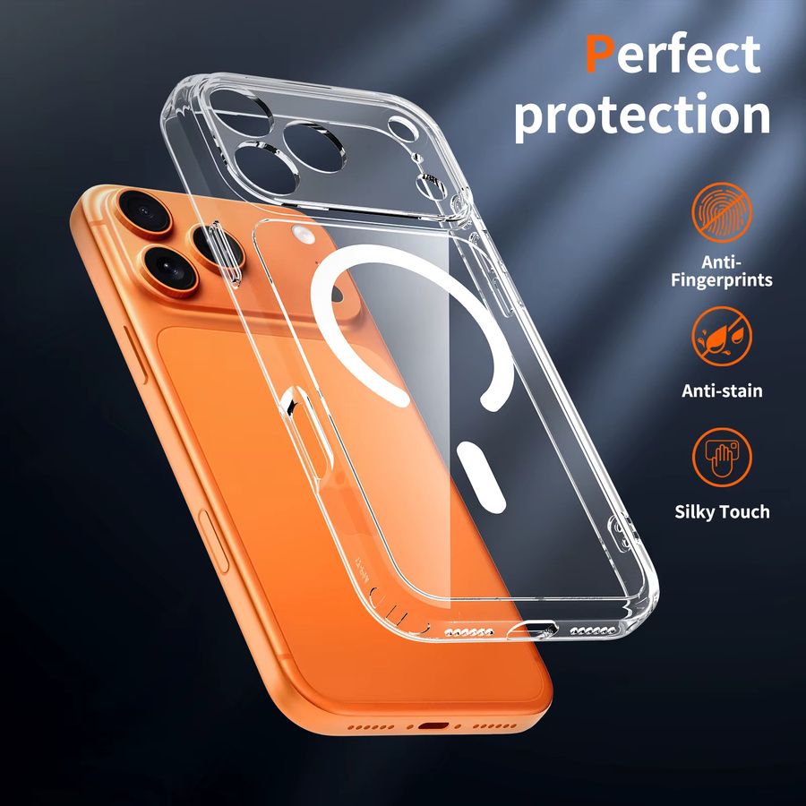 NYFundas MagSafe Magnetische Handyhülle mit Kameraobjektivschutz für iPhone 17 Pro Max Air, iPhone 17 und iPhone 17 Pro, Transparent - Bild 4
