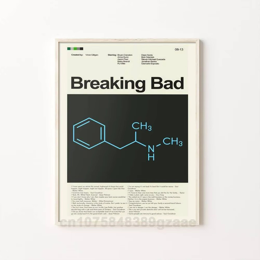 Breaking Bad Klassische Verbrechen TV Poster Druck als Wandkunst für dein Wohnzimmer oder Schlafzimmer in Mehrfarbig - Bild 7