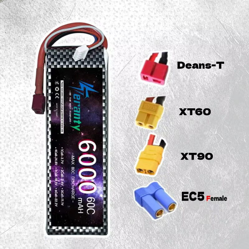 VSVAW LiPo-Akku, 2 Stück, 11,1V 3S 6000mAh 60C, wiederaufladbar - Bild 3
