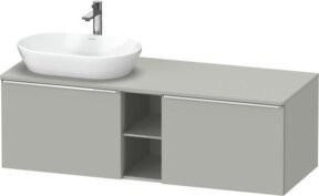 Duravit Waschtischunterschrank D-Neo in Grau Beton matt, Wandhängend, B/T/H: 140 x 55 x 45,9 cm - Bild 1