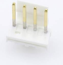 Molex Einbau-Stiftleiste Standard in Weiß mit Goldkontakten, 4 Polzahl, Rastermaß: 3.96 mm - Bild 1