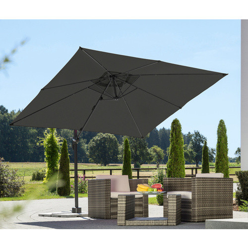Schneider Schirme Ampelschirm Rhodos Junior in Anthrazit mit UPF 50+ Sonnenschutz, B/T: 270 x 270 cm - Bild 3