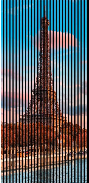 FN Acustico Akustikplatte Eiffelturm in Bunt, Design aus PET und MDF, B/H: 113,3 x 240 cm, Tiefe: 1,9 cm - Bild 1