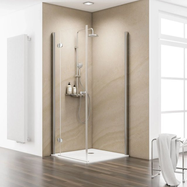 Schulte ExpressPlus Set Eckdusche MasterClass mit Duschwanne, silberfarben und transparent, B/T: 200 x 90 cm - Bild 1